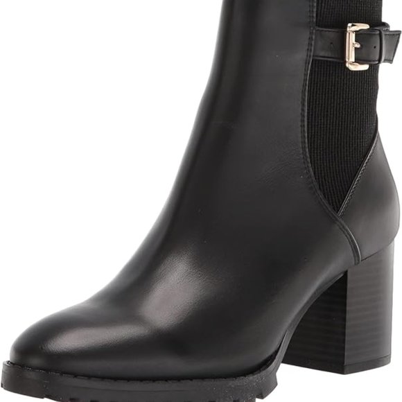 BLONDO TOBI BLACK LEATHER WATERPROOF ANKLE BOOTS SIZE 7 WITH BOX RUBBER SOLE